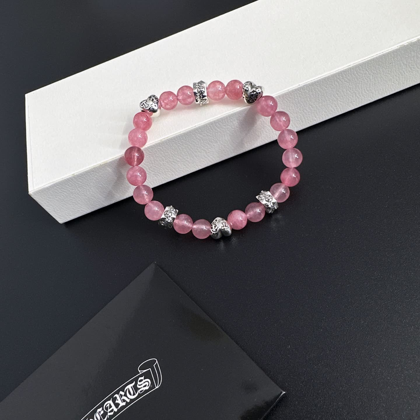 Chrome Hearts Pink Stone Bracelet